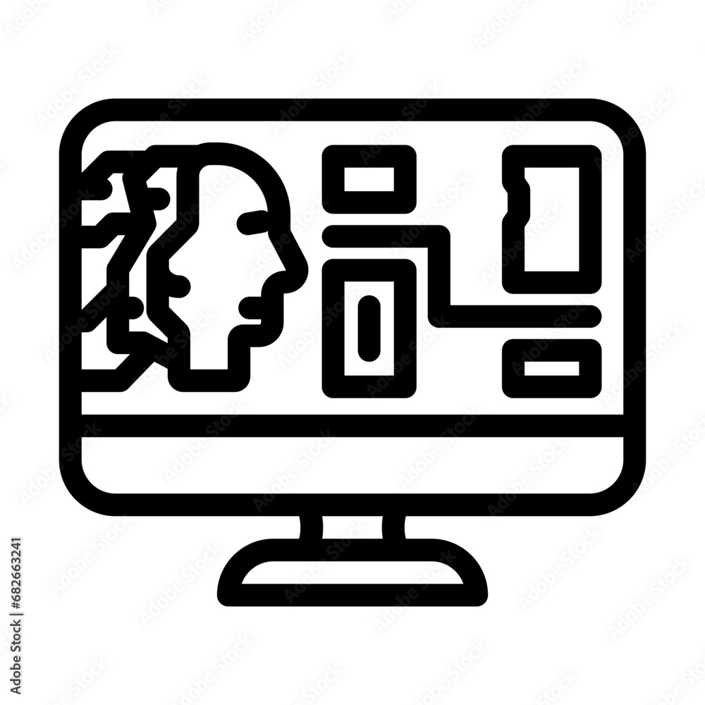 ai routing autonomous delivery line icon vector. ai routing autonomous delivery sign. isolated contour symbol black illustration ai routing autonomous delivery line icon vector. ai routing autonomous delivery sign. isolated contour symbol black illustration