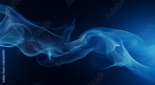 Soft blue smoke waves creating a tranquil, underwater-like abstract background.