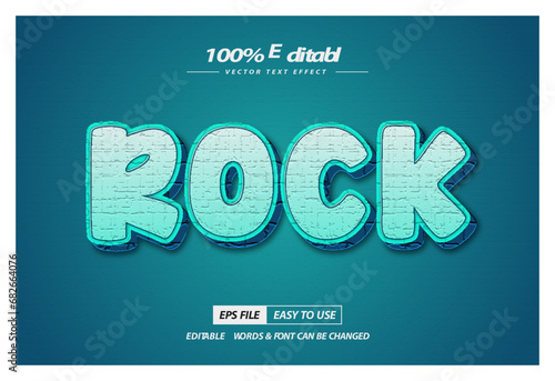 Rock text effect editable stone text style photo