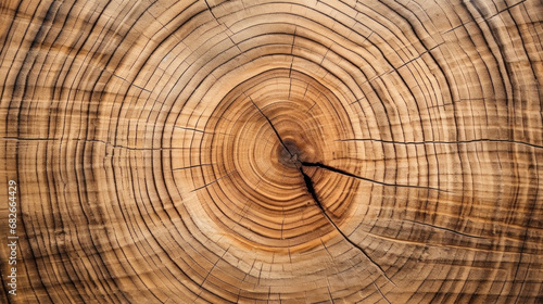 Old wooden oak tree cut surface texture, pattern of cross-section log of tree, Dark brown color wall surface, Rough organic texture of tree rings used for background and display your products.