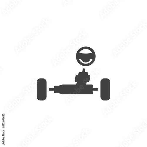 Steering system vector icon