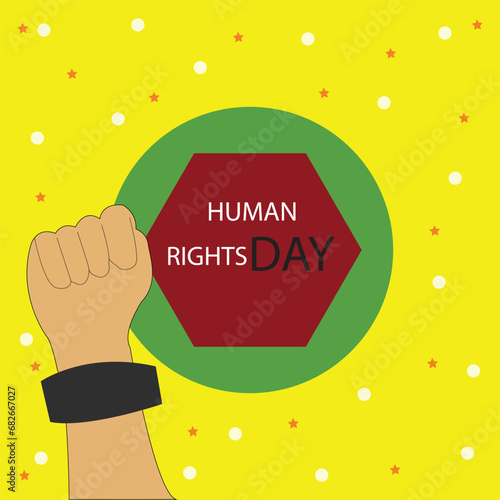 International human rights day. Hands up. Abstract banner,poster ect.Vector illustration eps file.