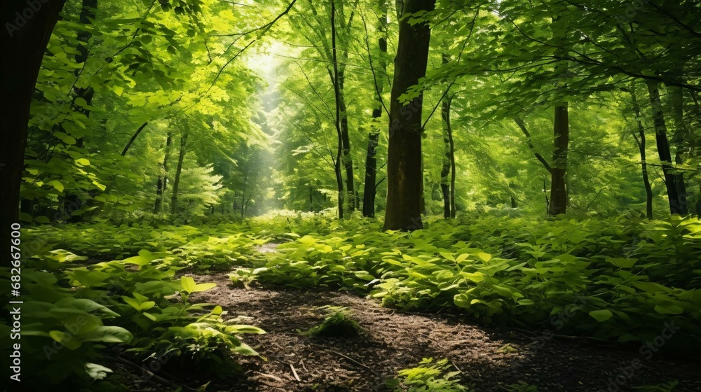 Obraz premium a path through a forest