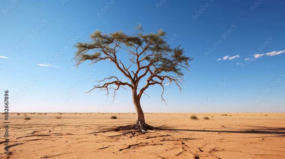 a tree in a desert a tree in a desert