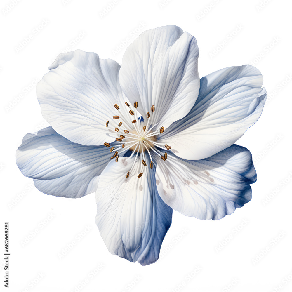 Fotografie purple flower isolated on white background.