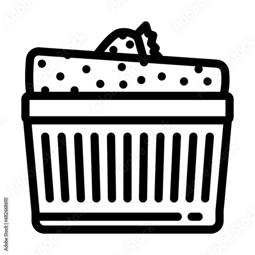 french cuisine souffle line icon vector. french cuisine souffle sign. isolated contour symbol black illustration