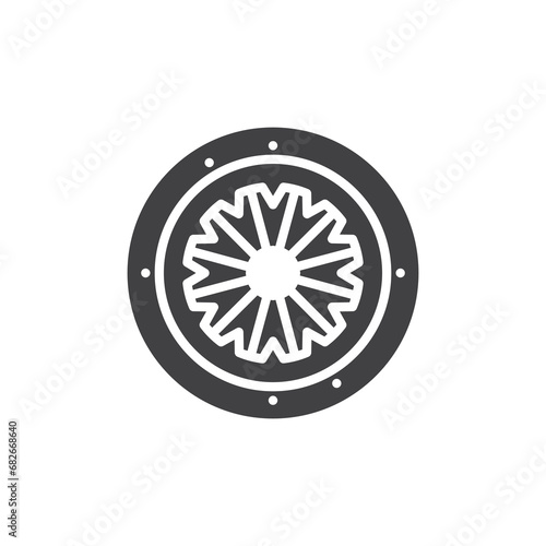 Clutch disc vector icon