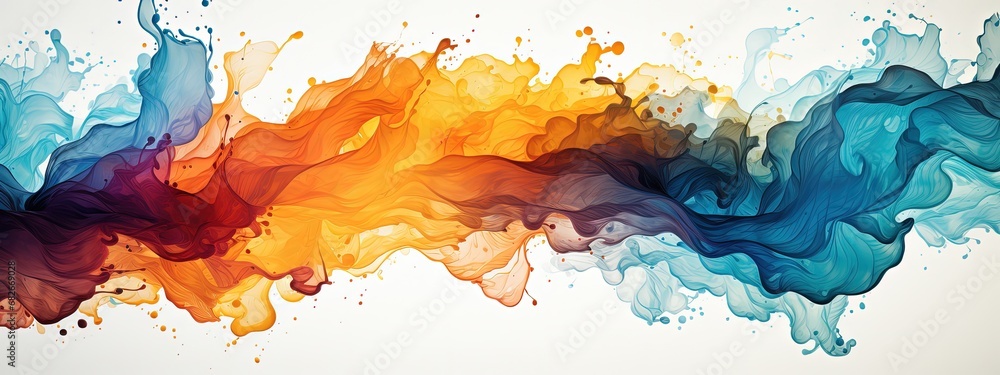 Vibrant Abstract Design on White Background