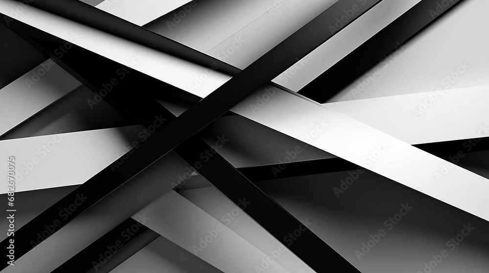 Photography of a composition of bold intersecting lines - obrazy, fototapety, plakaty 