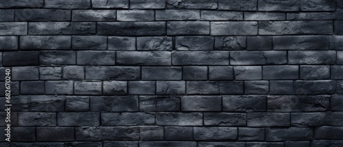 Texture black brick wall as a background or wallpaper black brick wall, dark background for design