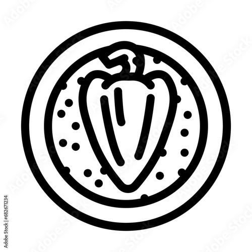 chiles rellenos mexican cuisine line icon vector. chiles rellenos mexican cuisine sign. isolated contour symbol black illustration