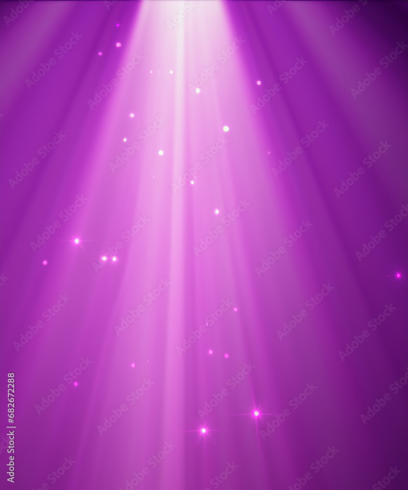 Fototapeta premium Purple rays and pink light beame with glitter light. generative AI