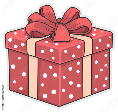 gift box with ribbon without background