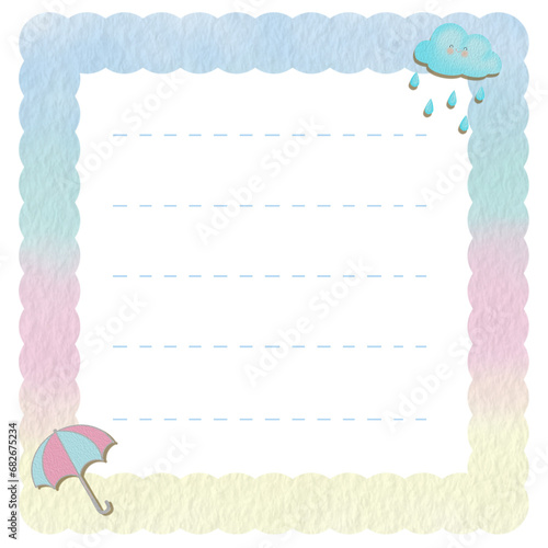cute note paper For decorating work pieces Calendar, to-do list, greeting card