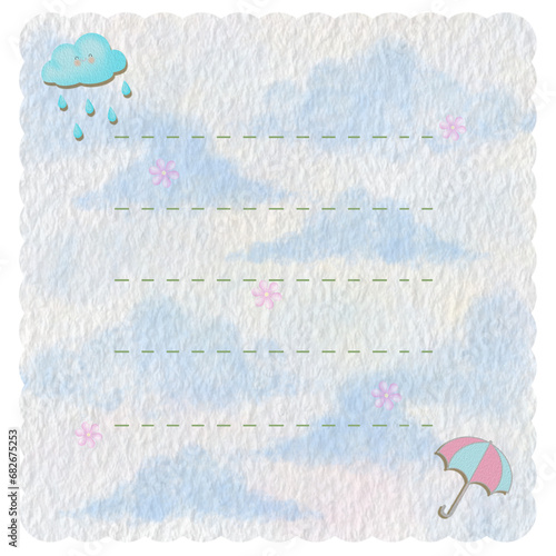cute note paper For decorating work pieces Calendar, to-do list, greeting card
