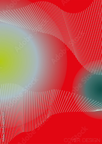 Minimal Minimal Geometric Vector Poster Design with Lines and Gradient Colorful Circles. Collection of Abstract Backgrounds for Covers, Flyers, Templates, Booklets, Cards, Brochures, Branding, etc.