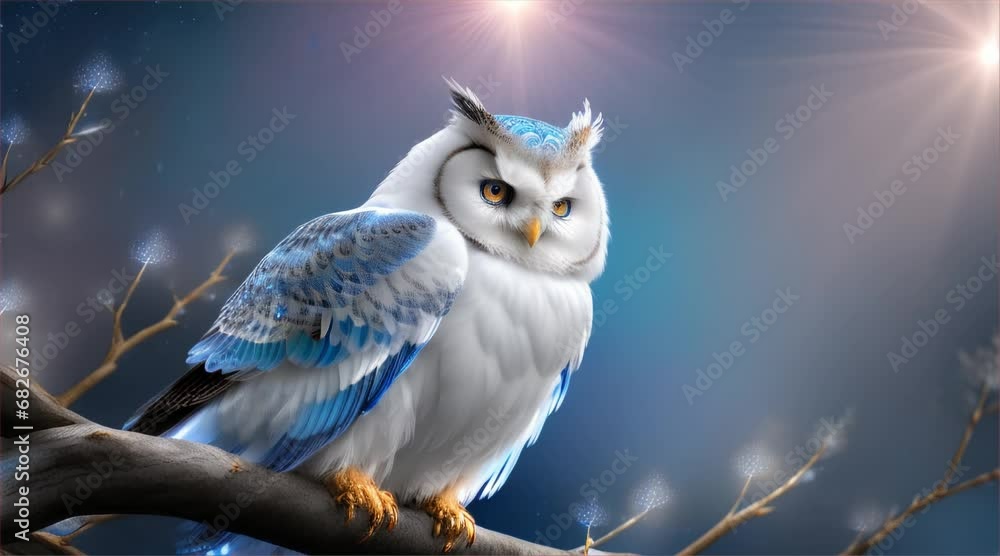 枝に止まっている神秘的なフクロウ|Mysterious owl perched on a branch Generative AI 枝に止まっている神秘的なフクロウ|Mysterious owl perched on a branch Generative AI