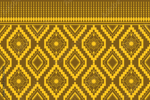 Ethnic handmade beautiful art. Ethnic abstract floral art . folk embroidery, Peruvian, Indian, Asia, Moroccan, Turkey, and Uzbek style. Aztec geometric art ornament print.