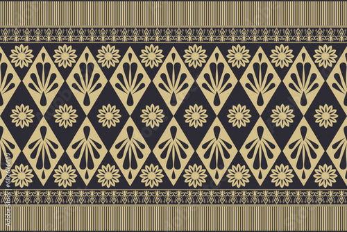 Ethnic handmade beautiful art. Ethnic abstract floral art . folk embroidery, Peruvian, Indian, Asia, Moroccan, Turkey, and Uzbek style. Aztec geometric art ornament print.
