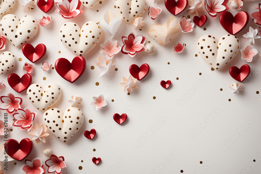 red hearts on a white red hearts on a white