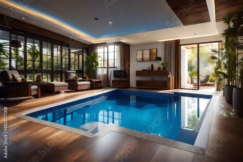 swimming pool in room © Super