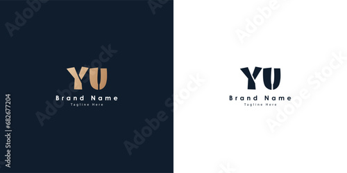 YU Letters vector logo design