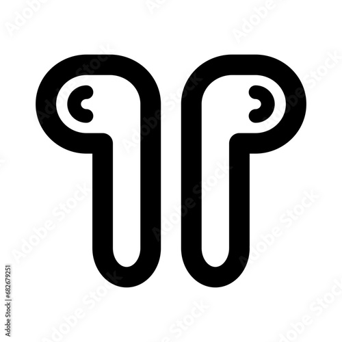 Wireless earphones icon