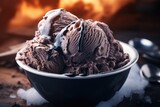 Black ice cream background