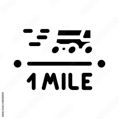 last mile delivery glyph icon vector. last mile delivery sign. isolated symbol illustration