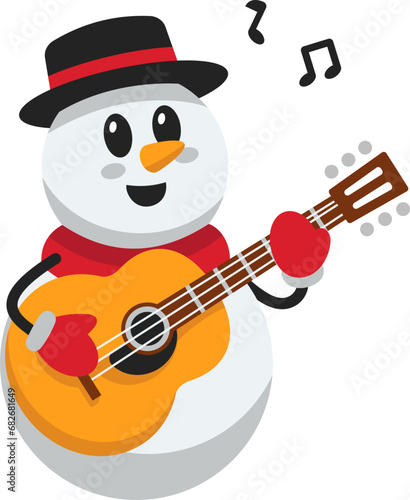 Cute Snowman Character Illustration