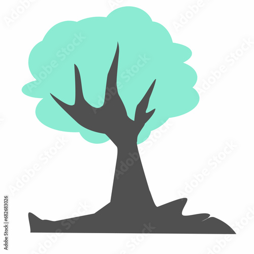 Simple tree illustration design