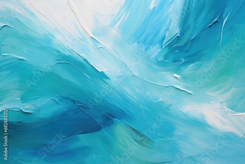 Blue Green abstract brush stroke background © Eyepain