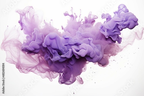 Pale Lavender and Lilac Splashes on white background.