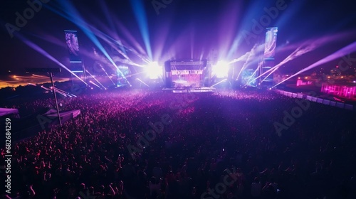 a large crowd of people at a concert © KWY