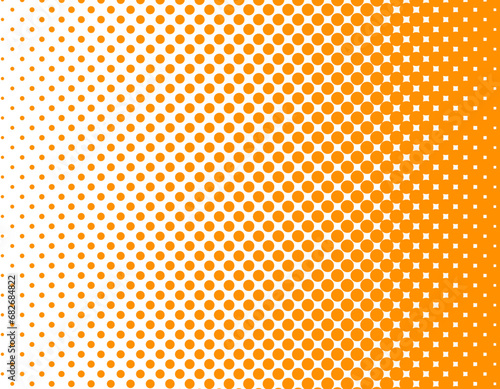 ハーフトーン背景素材/オレンジ