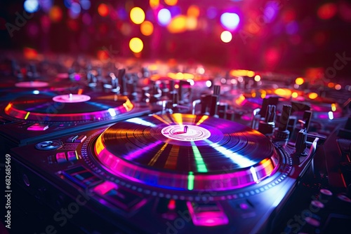 Music party event neon color background