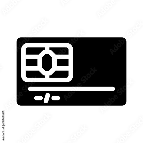 emv card bank payment glyph icon vector. emv card bank payment sign. isolated symbol illustration