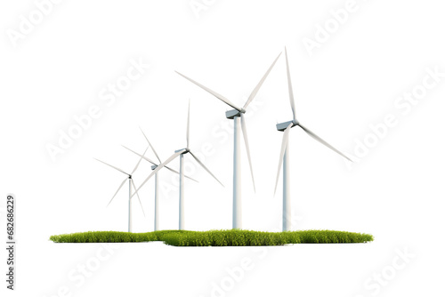 Renewable Energy Turbines Design on a transparent background photo