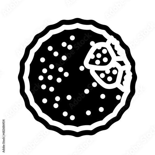 creme brulee french cuisine glyph icon vector. creme brulee french cuisine sign. isolated symbol illustration