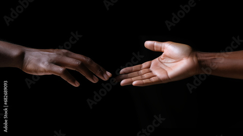 Hand reaching out to another hand, concept for help and support groups and uplifting society