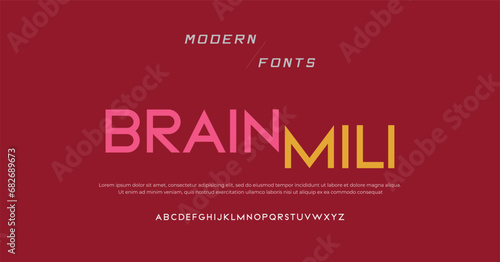 Minimal alphabet fonts. Modern, Typography, Technology, Elegant, Fashion, Designs, Sans Serif fonts. Vector illustration