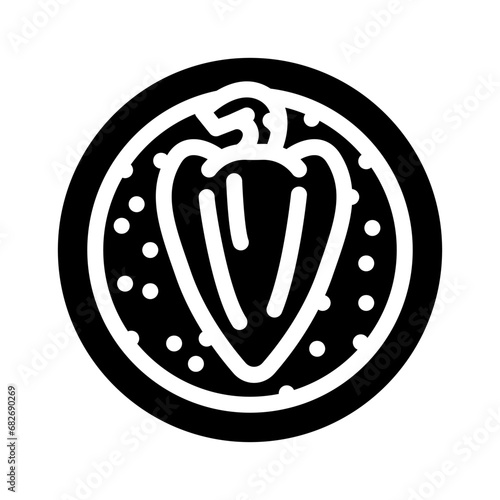 chiles rellenos mexican cuisine glyph icon vector. chiles rellenos mexican cuisine sign. isolated symbol illustration