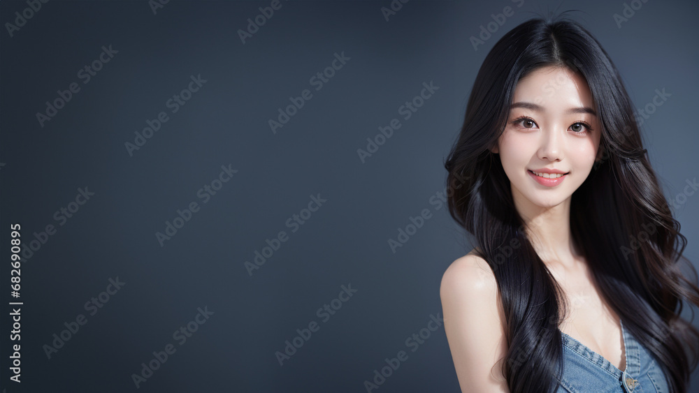 portrait of beautiful asian women wearing casual cloth, copy space. portrait of beautiful asian women wearing casual cloth, copy space.