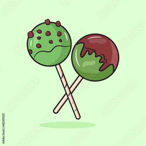 Candy Vector Icon Illustration. Flat Cartoon Style Suitable for Web Landing Page, Banner, Flyer, Sticker, Card, Background