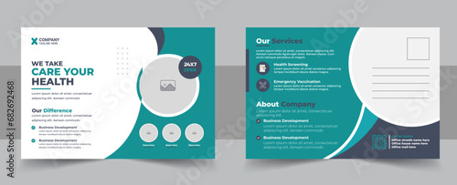 Medical & healthcare postcard template design, Creative medical eddm postcard template layout