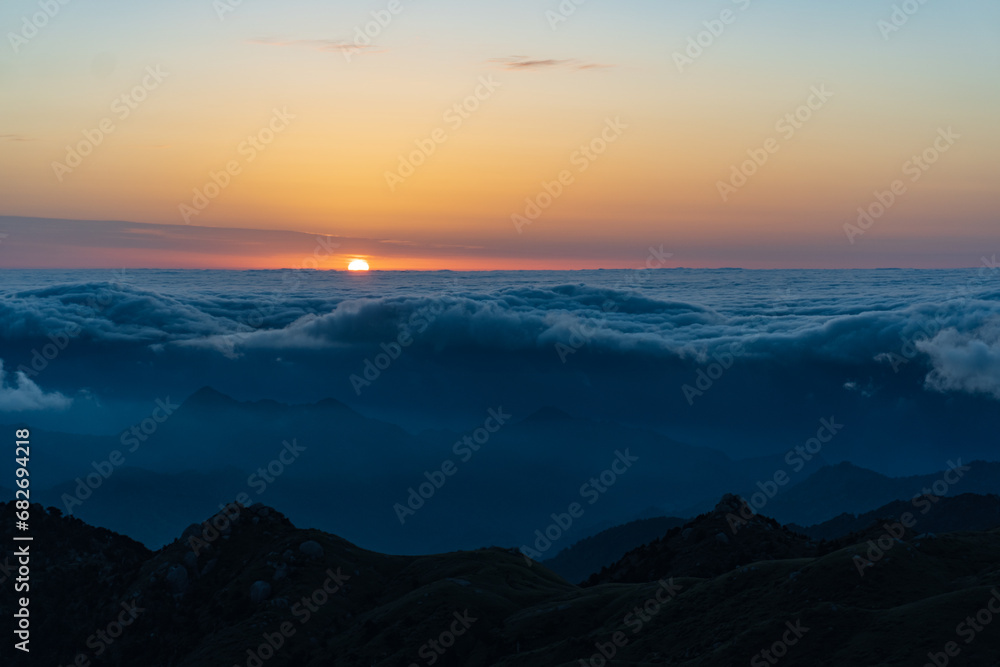Sunrise from Nagatadake, Yakushima island, Japan Sunrise from Nagatadake, Yakushima island, Japan