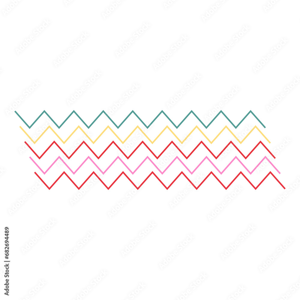 Naklejka premium memphis zigzag