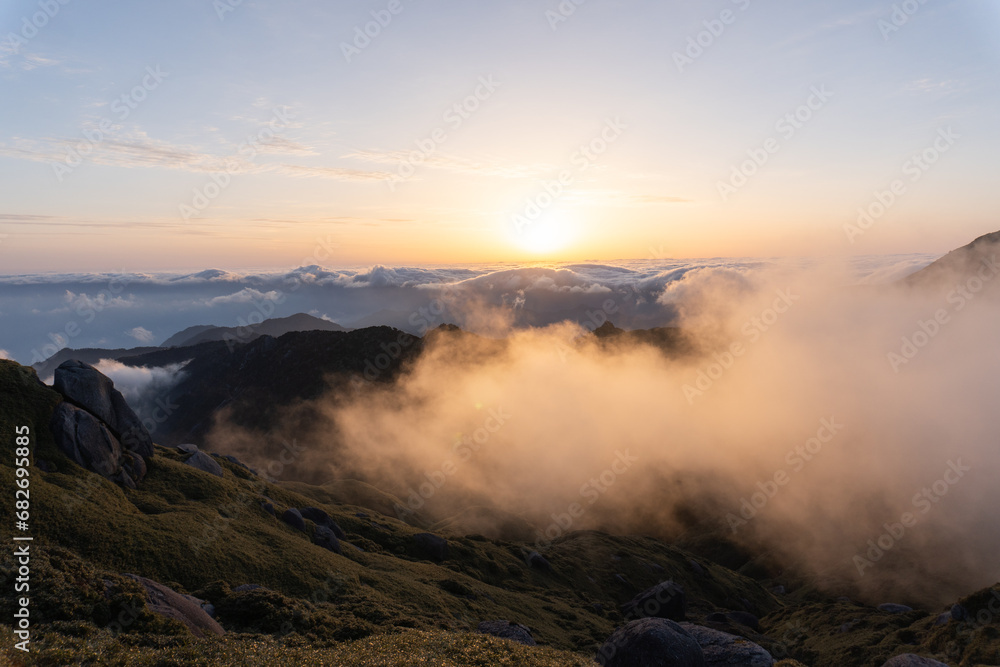 Sunrise from Nagatadake, Yakushima island, Japan Sunrise from Nagatadake, Yakushima island, Japan