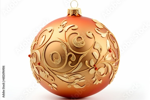 Christmas Bauble on White Background - High-Quality Image, Festive Holiday Decoration for Sale