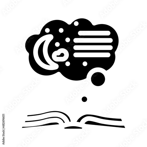 bedtime story sleep night glyph icon vector. bedtime story sleep night sign. isolated symbol illustration